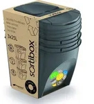 Abfallbeh&auml;lter SORTIBOX 3 set - stein grau - Grau