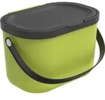 Rotho Biom&uuml;lleimer 3,2 L Albula - M&uuml;lleimer 22,2 x 17,2 x 14,7 cm - Abfalleimer mit