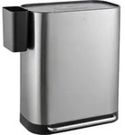 SVITA MLT2X30 M&uuml;lleimer Treteimer 60l 2 F&auml;cher mit Deckel Silber - Silber