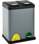 SVITA TC2X8 K&uuml;chen-Eimer 16 Liter 2x8L doppelt Abfalleimer kompakt 2er-M&uuml;lleimer