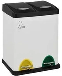 SVITA TC2X8 M&uuml;lleimer 16 Liter M&uuml;lltrennsystem Abfalleimer K&uuml;chenm&uuml;lleimer Wei&szlig;