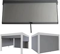 Seitenwand f&uuml;r Pergola MCW-L46, Pavillon Rollo Ersatzseitenwand, Stoff/Textil