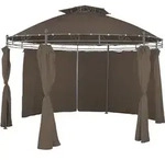 Wasserabweisendes Pavillon-Ersatzdach &Oslash; 3,5m beige, rot, taupe, grau - Taupe