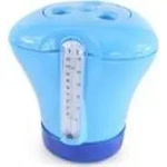 Pool Dosierschwimmer blau inkl. Thermometer und Nachf&uuml;llanzeige