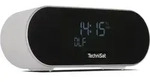 TechniSat DIGITRADIO 53 BT | DAB+ & UKW Premium Uhrenradio mit Wecker - Hellgrau