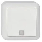 Elso Taster 10A beleuchtet CONTURA Steckklemme reinwei&szlig; 382114 - Wei&szlig;