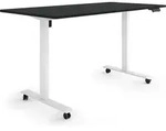 ESMART Germany ETX-121WB 160x80cm Schwarz Ergonomischer Steh-Sitz-Schreibtisch auf