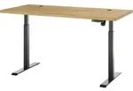 Schreibtisch - Braun - Schwarz - Eiche - Metallgestell - B 160 cm - elektrisch