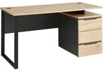 Schreibtisch - B 150 cm - Artisan Eiche Nachbildung - Schwarz - Metallgestell - mit