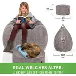 Green Bean&reg; 2er Set Indoor XXL Sitzsack + Pouf mit EPS-Perlen F&uuml;llung - Fu&szlig;hocker