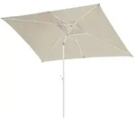 SVITA Sonnenschirm 3x2m Balkonschirm rechteckig mit Sonnenschutz Matt Beige -...