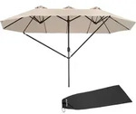 tectake&reg; Sonnenschirm Silia 460 x 270 cm - Beige