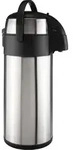 Airpot 5 Liter aus Edelstahl - Pumpkanne Isolierkanne (gro&szlig;) - Silber/Schwarz