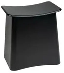 WENKO 2in1 Badhocker Mod. Wing Schwarz Matt, Badhocker mit herausnehmbarem