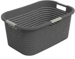 Rotho W&auml;schekorb 40L Country - W&auml;schesammler gro&szlig; - W&auml;sche Korb 59 x 39 x 25,2 cm
