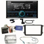 Kenwood DPX-7300DAB Bluetooth DAB Einbauset f&uuml;r Golf 5 6 Passat 3C B7 Touran