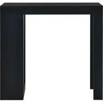 vidaXL Bartisch mit Regal Schwarz 110 x 50 x 103 cm - Schwarz