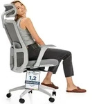 Desktronic B&uuml;rostuhl Ergonomisch SitOne, Verstellbarer, Grau, 4-Dimensional