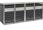 Zelsius M&uuml;lltonnenbox 4er M&uuml;llbox | 120 - 240 Liter | Anthrazit | inkl.