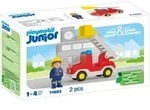 PLAYMOBIL Junior 71683 JUNIOR: Feuerwehrleiterfahrzeug - Bunt