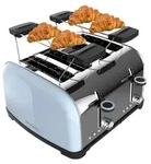 Cecotec Toastin' time 1700, 4 Scheibe(n), Blau, Edelstahl, Tasten, Niveau,