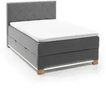 Boxspringbett Messina 180x200 cm mit Bettkasten, Beleuchtung & USB, Anthrazit,
