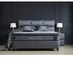 Boxspringbett Hamilton 160 x 200 cm mit 2 Nachkonsolen Anthrazit Voll-orthop&auml;disches