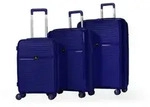 Hoffmanns 3-tlg.Kofferset POLYPROPYLENE Modell DAISY 03202 Blau - Blau