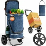 MONZANA&reg; 3in1 Einkaufstrolley 56L bis 50 kg klappbar abnehmbare Tasche Handwagen