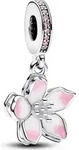PANDORA Charm Anh&auml;nger Kirschbl&uuml;te aus 925er Silber, Zirkonia - Silber