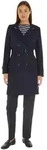 Tommy Hilfiger Damen Trenchcoat Baumwolle Slim Fit Kurz, Blau (Desert Sky), 32 - 32