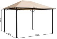 Metall Garten Pavillon Nizza 3x4m Partyzelt Sand