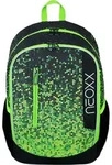 neoxx Schulrucksack mit Laptopfach Flow School Backpack Pixel In My Mind gr&uuml;n -
