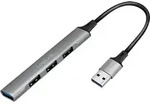 LogiLink UA0391 - USB 3.0/2.0 4-Port Hub Aluminium 4xA slim USB-A-Kabel - Kabel -