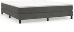 vidaXL Boxspringbettgestell Dunkelgrau 180x200 cm Samt - Grau