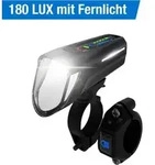 FISCHER LED-Akku Frontlicht 100 Lux mit Fernlichtfunktion 80 Lux - Schwarz