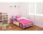 ACMA Jugendbett Kinderbett Auto-Bett Junior Cars Bett Komplett-Set mit Matratze
