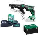 Hikoki Akku Magazinschrauber W18DB WCZ 2x5,0Ah f&uuml;r Magazinschrauben Trockenbau