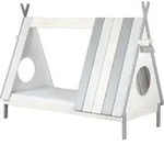 M&ouml;bilia Bett Kinderbett in Zeltform| B 215x T 105 x H 165 cm | wei&szlig; / grau 