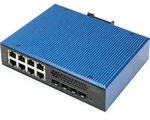 DIGITUS DN-651160, Digitus 8+4P 10G Uplink Industrial Gigabit Ethernet Switch L3