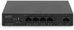 Digitus 4+1-Port Gigabit PoE Netzwerkswitch, Desktop, unmanaged, 1 Uplink Port RJ45,