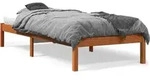 vidaXL Massivholzbett ohne Matratze Wachsbraun 90x200 Kiefernholz - Braun