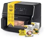 GOURMETmaxx Hei&szlig;luft-Fritteuse Vario-Doppelkammer 9l - Schwarz