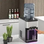 COSTWAY 3-in-1-Wasserspender mit Eisw&uuml;rfelmaschine, 3 Temperatureinstellungen,