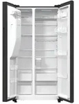 Hisense Freistehend Side-by-Side-K&uuml;hlschrank, Schwarz, 566 l, Freistehend,
