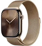 Apple Watch 10 46mm GPS+4G Titan Milanaise Armband M/L gold/gold - Gold