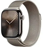 Apple Watch 10 42mm GPS+4G Titan Milanaise Armband natur/natur - Silber