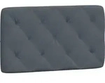 vidaXL Kopfteil-Kissen Dunkelgrau 80 cm Samt - Grau