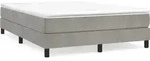 vidaXL Boxspringbettgestell Hellgrau 140x200 cm Samt - Grau