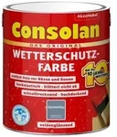 Consolan Wetterschutzfarbe, Deckender Holzschutz f&uuml;r Au&szlig;en, Sommerblau, 2,5 l -